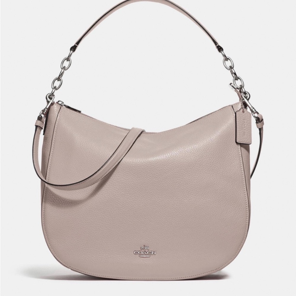 Coach Women's Cream Leather Elle Hobo Bag